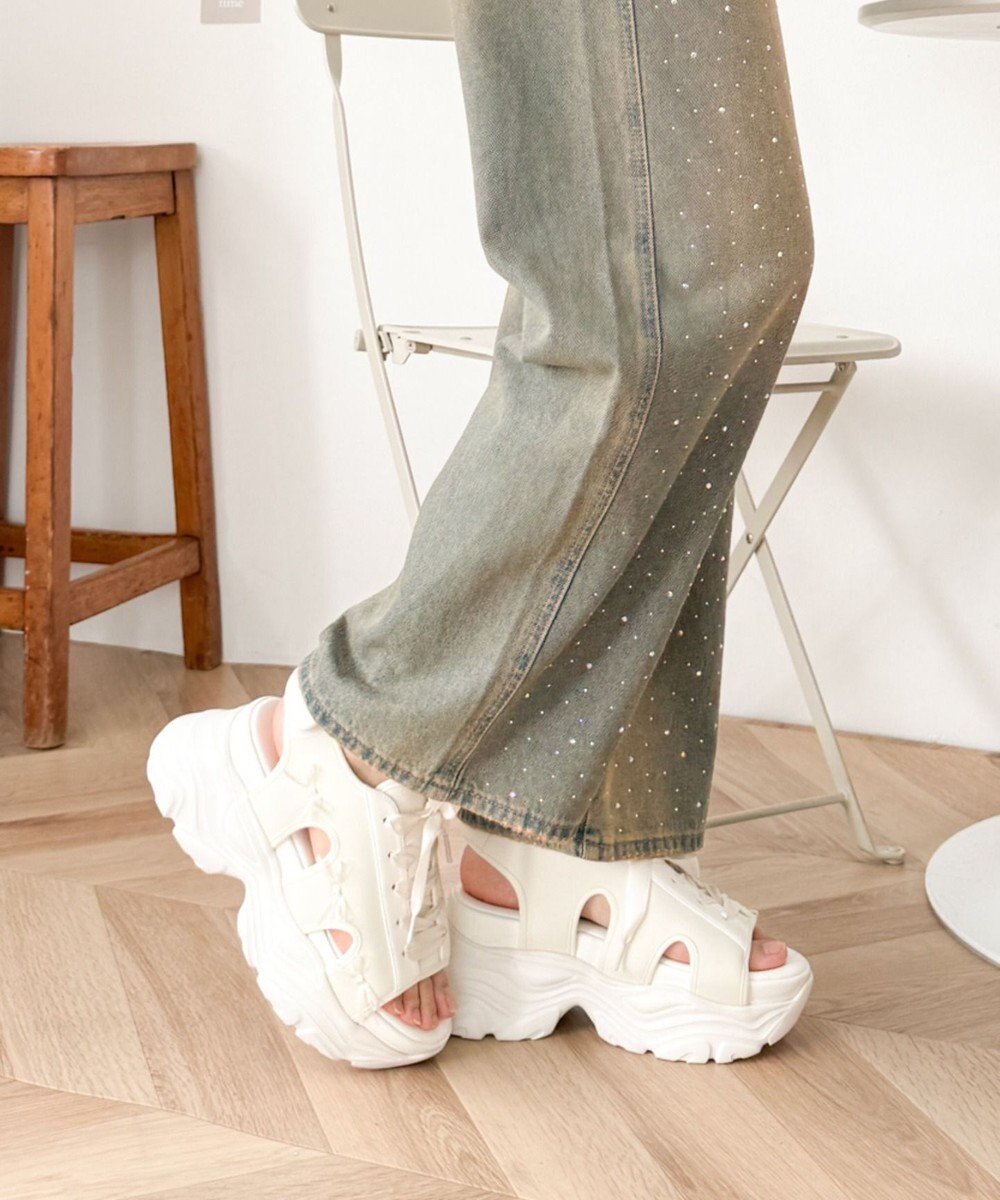 WEGO 厚底レースアップリボンスポサン 