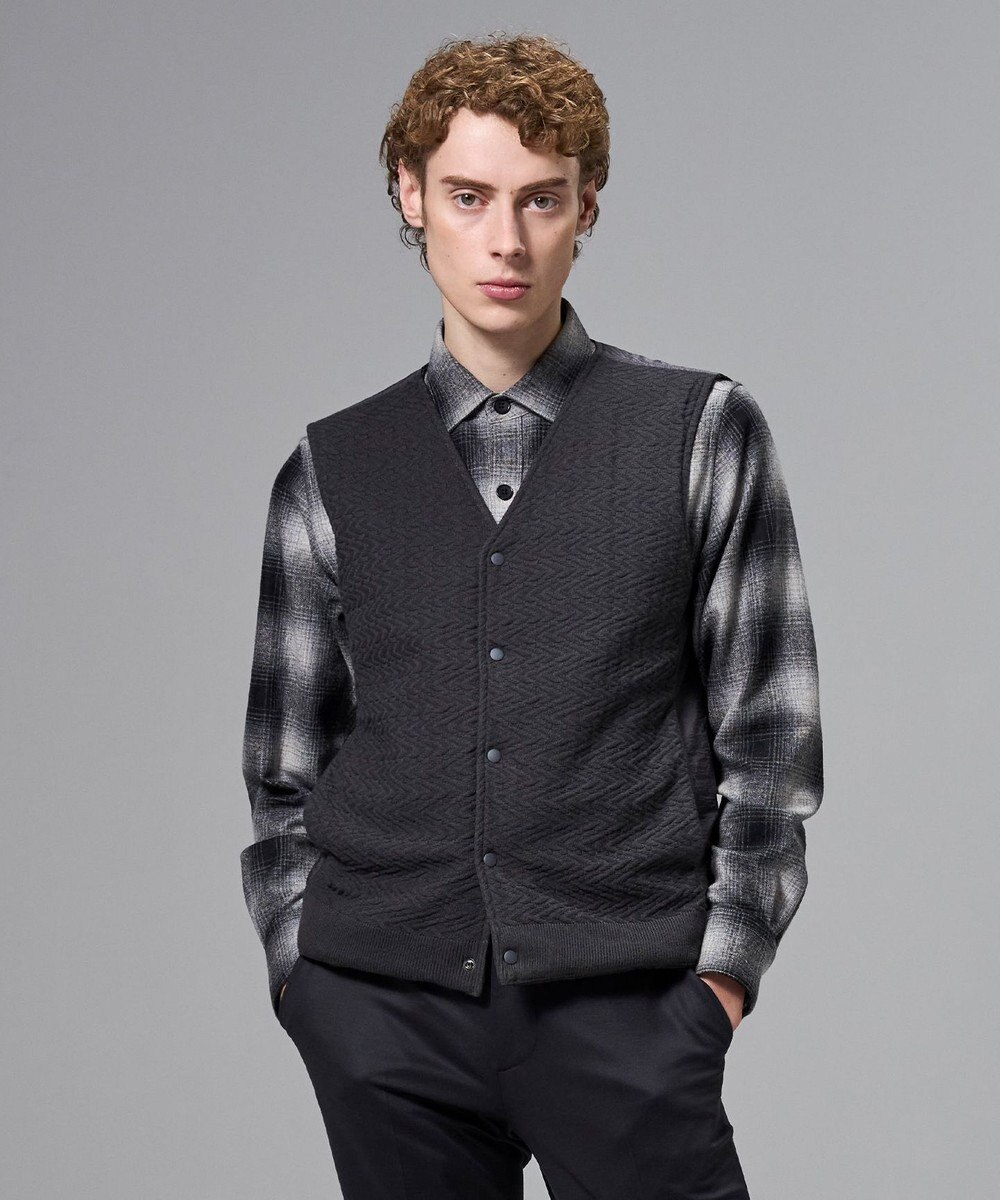 JOSEPH HOMME 【2WAY】パデットニットブロック　リバーシブルベスト 