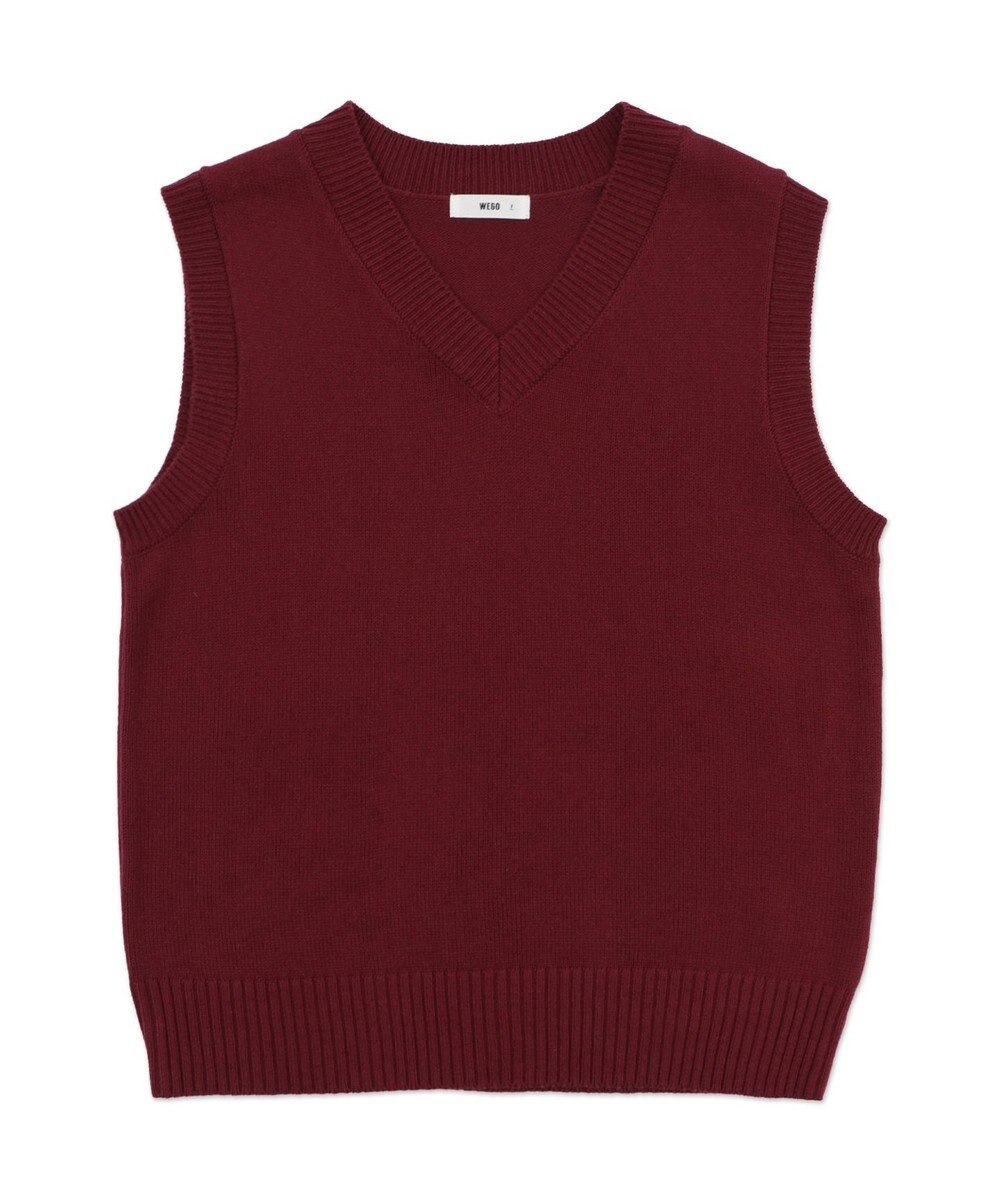 WEGO 【SCHOOLITEM】無地ニットベスト 