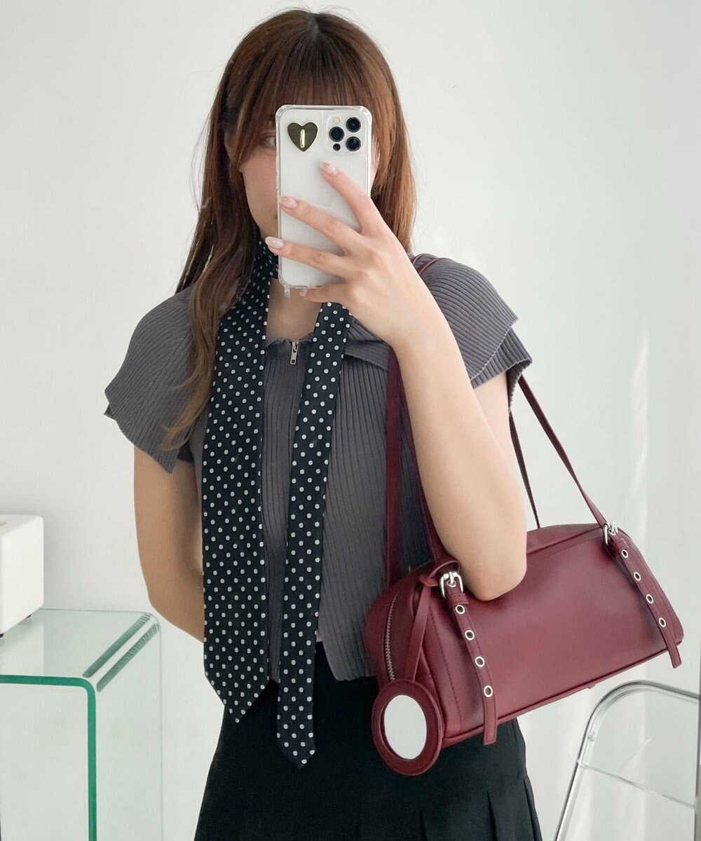 WEGO ミラー付きボストンバッグ 