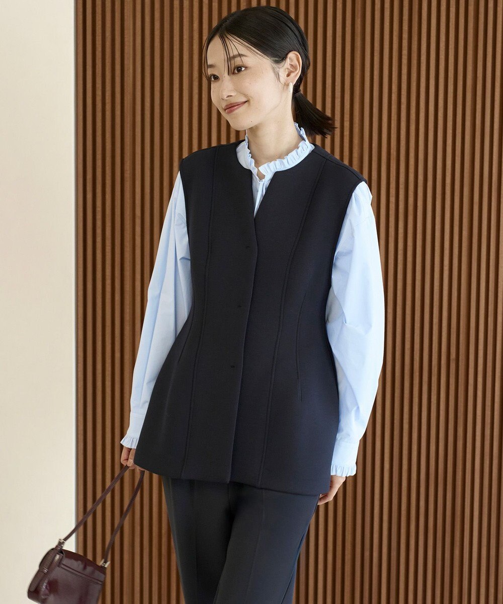 UNFILO L 【VERY×UNFILOコラボ】BEAUTY FORM JERSEY+ ペプラムジレ 