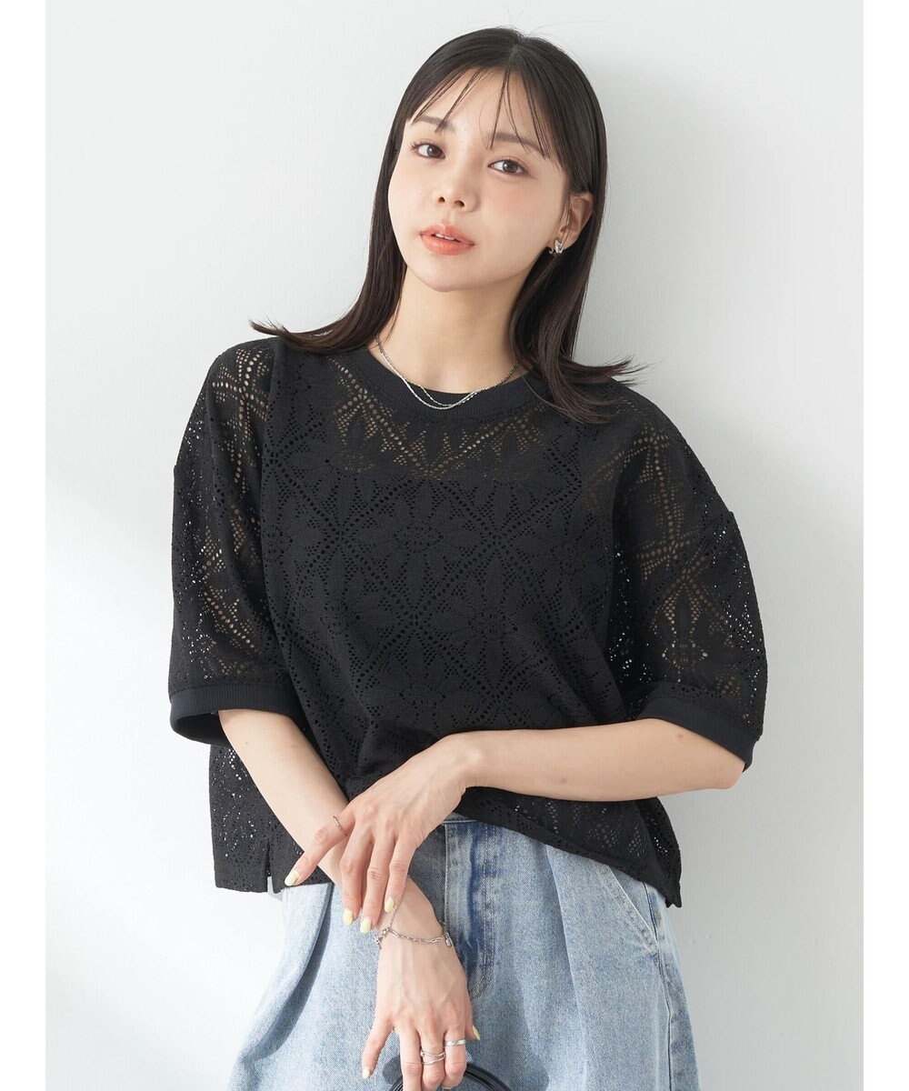 earth music&ecology レースプルオーバー 