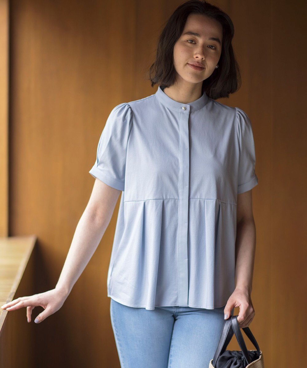 組曲 プレーティング天竺5分袖 カットソー 