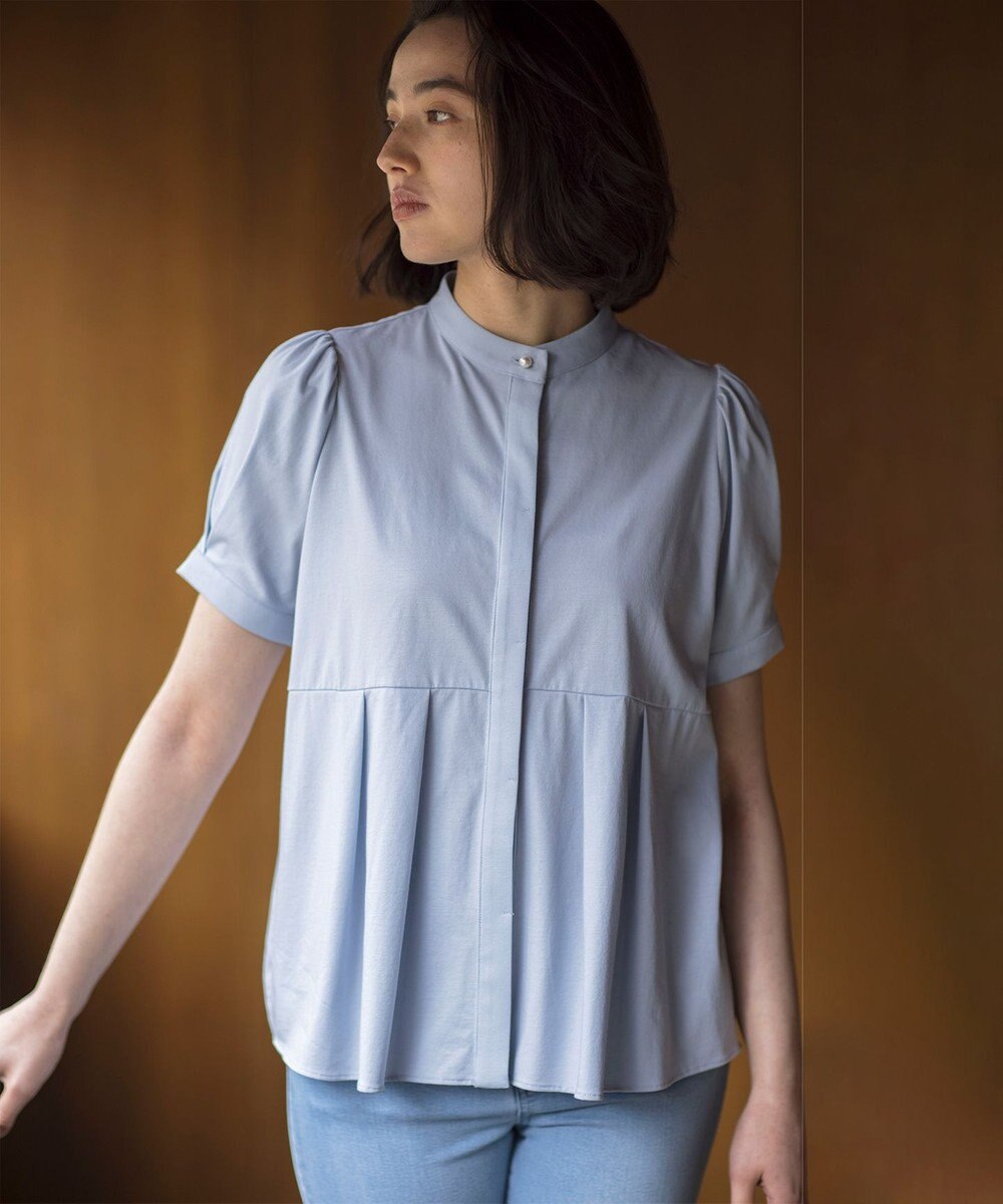 組曲 プレーティング天竺5分袖 カットソー 