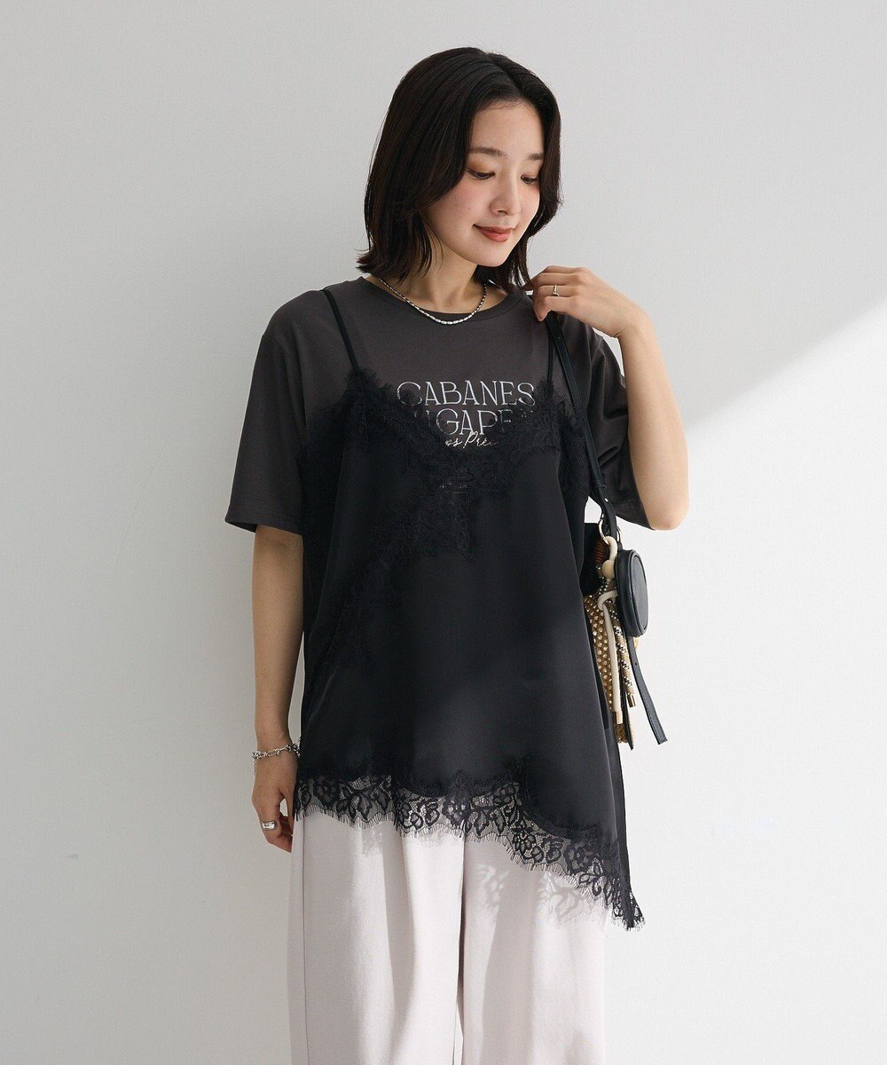 Green Parks 【適ON】多段きれい目ロゴＴシャツ 