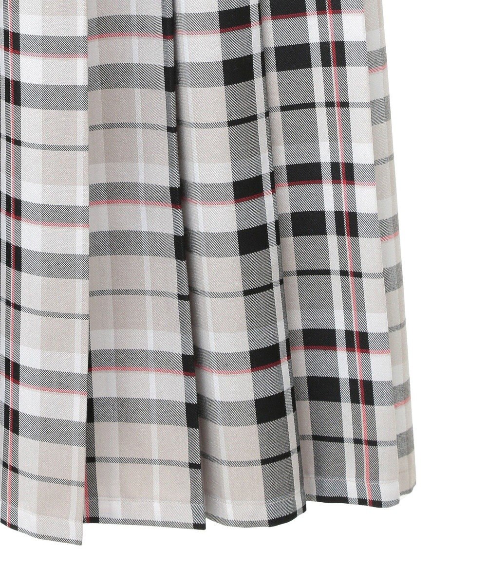 Green Parks ワイドプリーツチェックスカート 