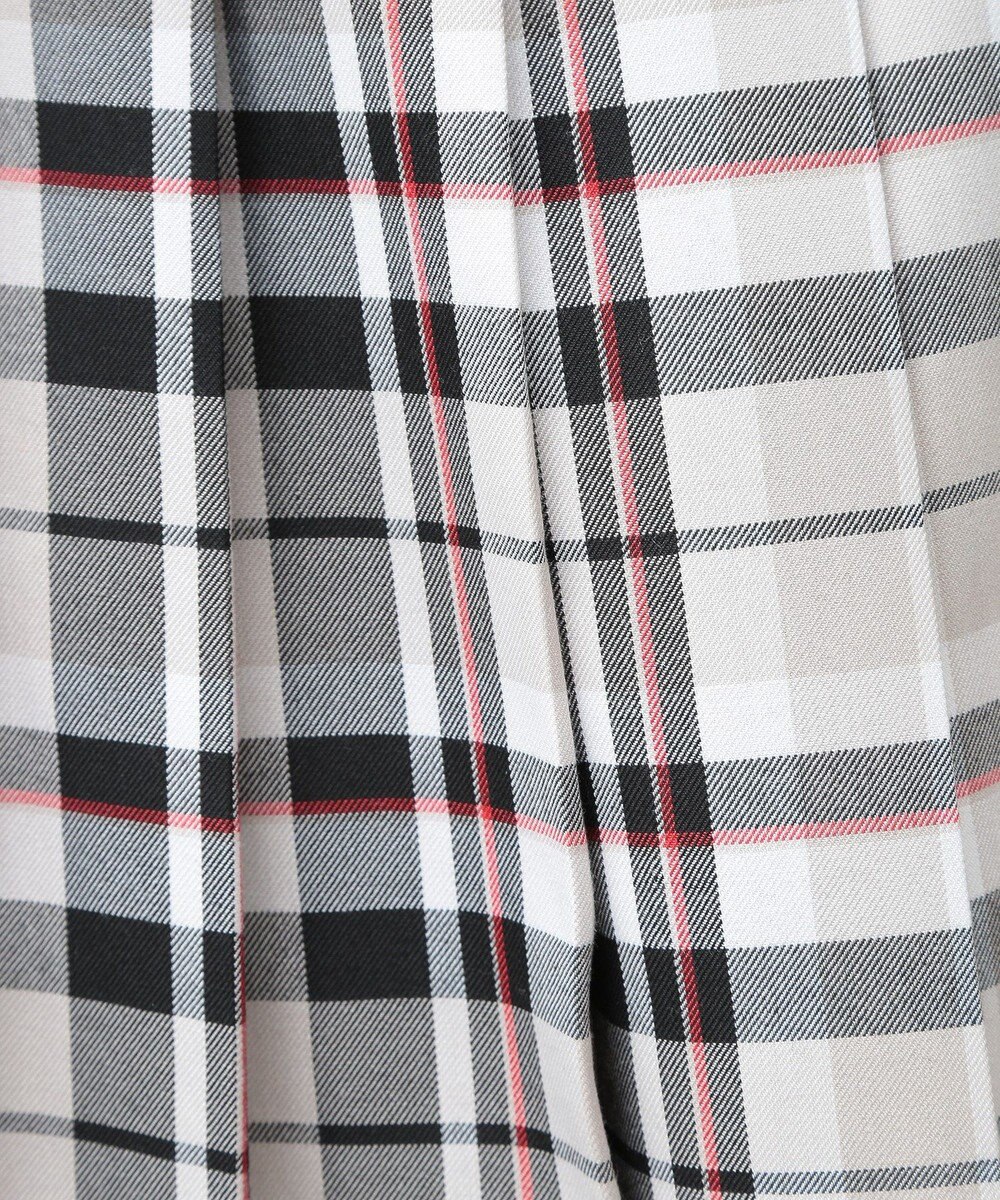 Green Parks ワイドプリーツチェックスカート 