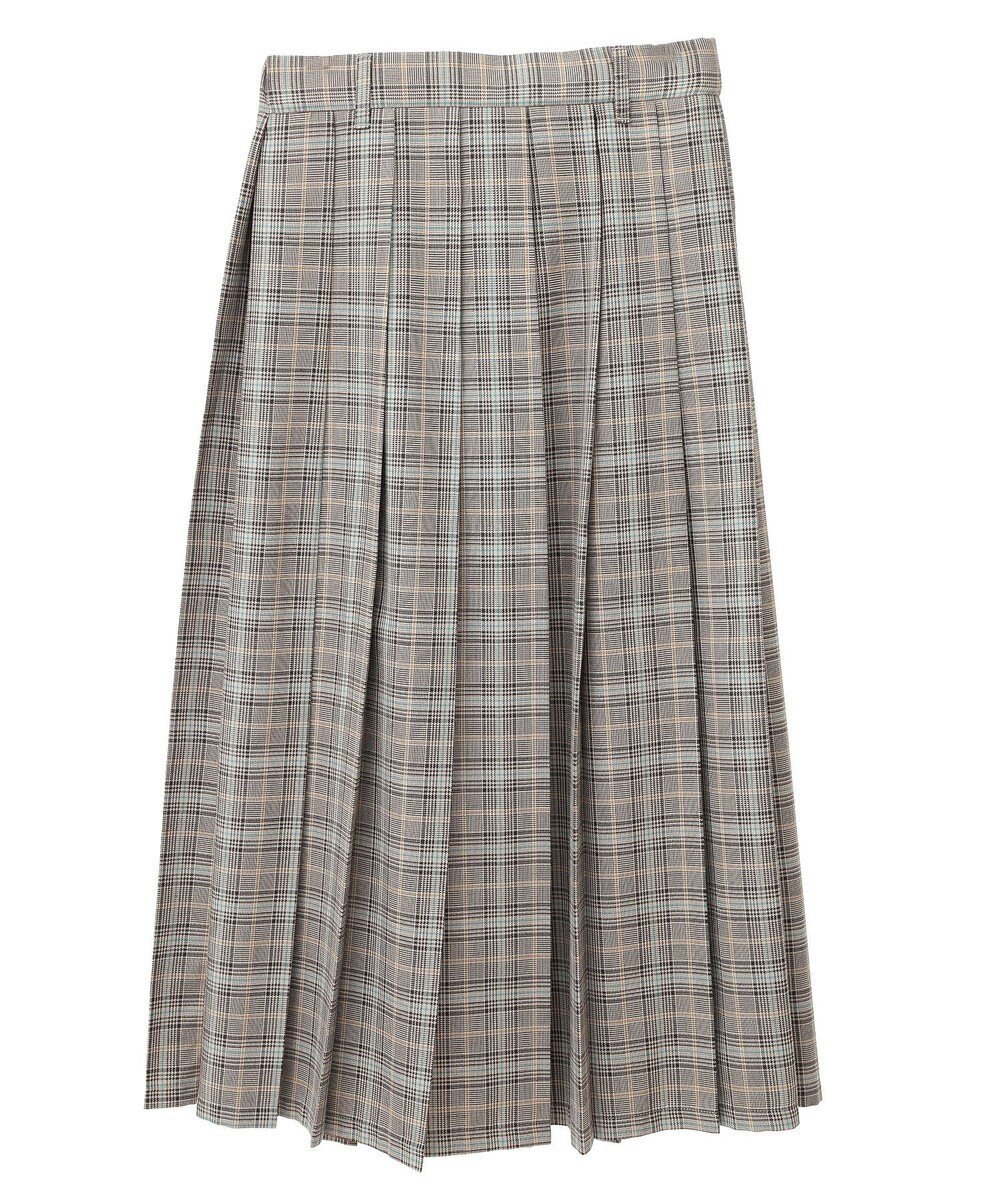 Green Parks ワイドプリーツチェックスカート 