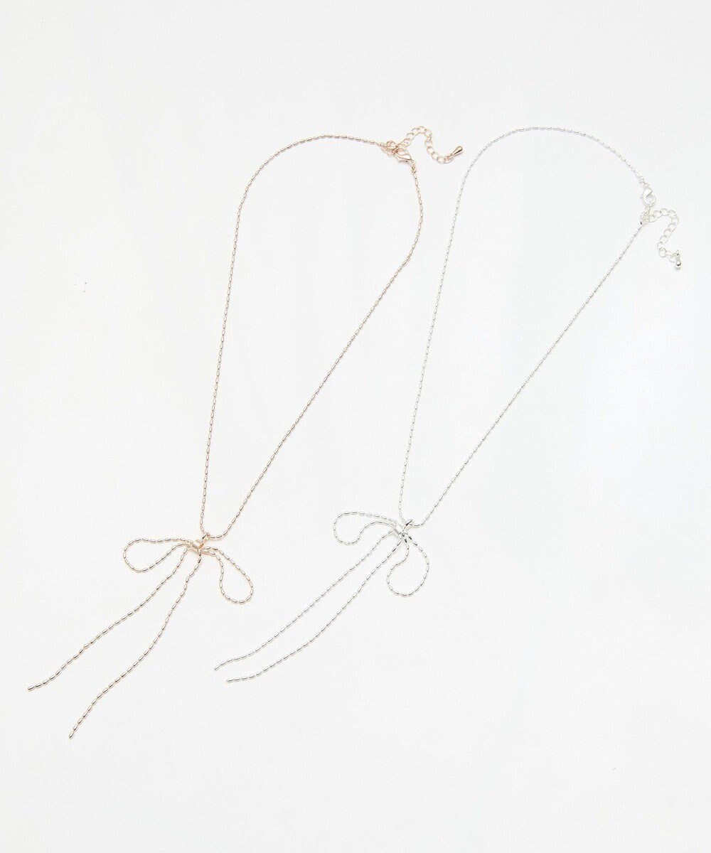 earth music&ecology ロングリボンチェーンネックレス 