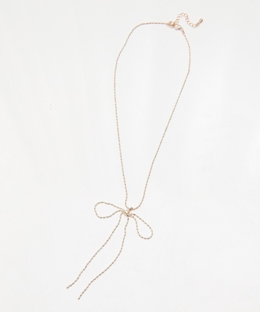 earth music&ecology ロングリボンチェーンネックレス 