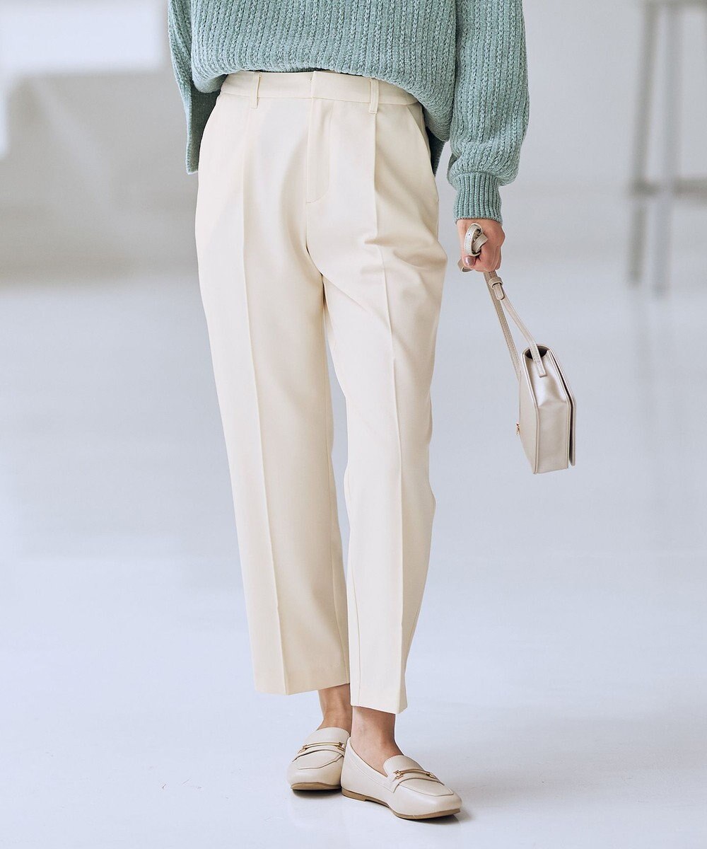 ANY L 【裏起毛/ウエストゴム】ウォームテーパードパンツ 