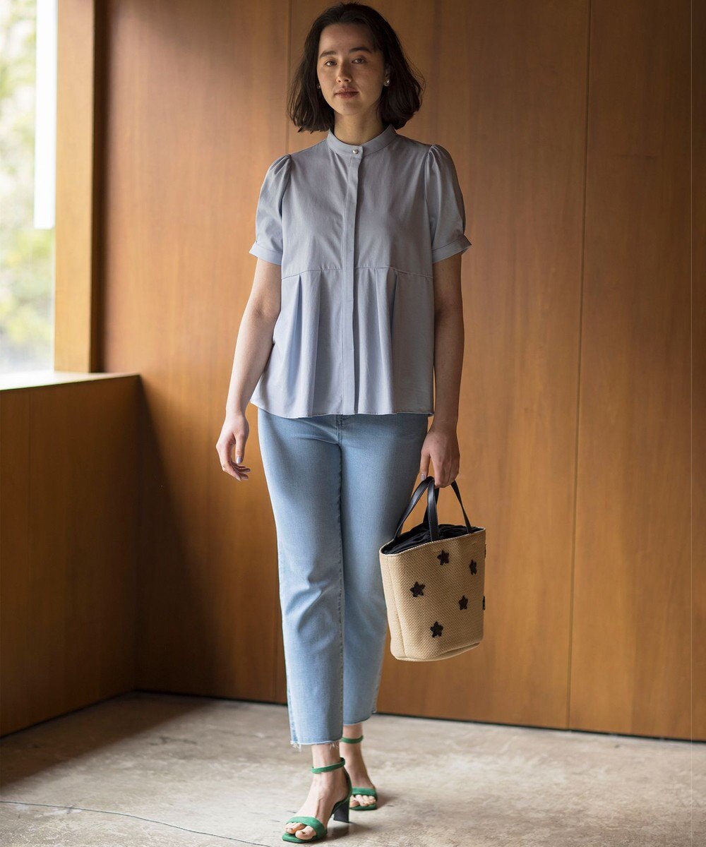 組曲 プレーティング天竺5分袖 カットソー 