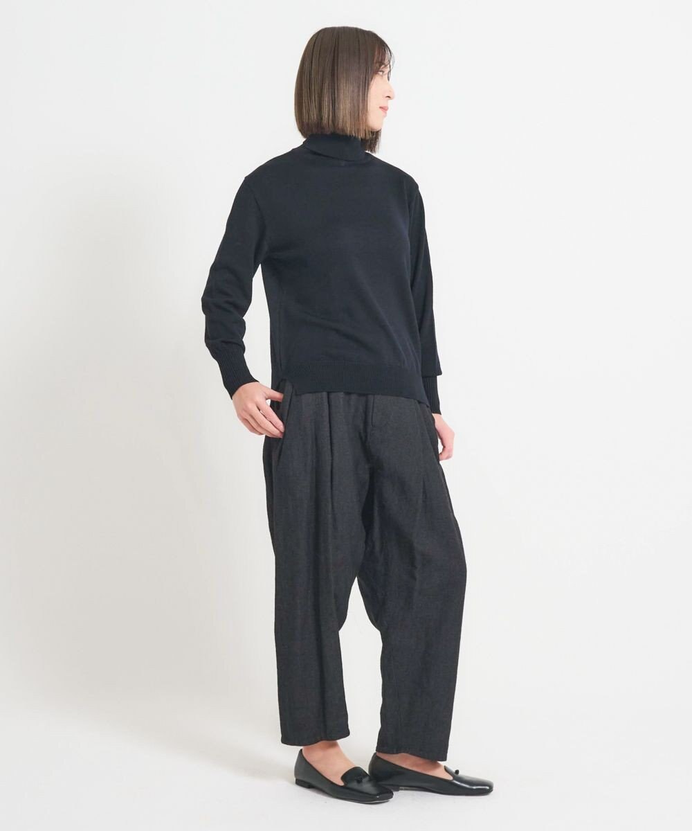 muuc 〈極上メリノウール〉ベーシックタートルネックプルオーバー〈肌に優しいニット〉〈アンサンブル可能〉〈袖の透かし編み〉 