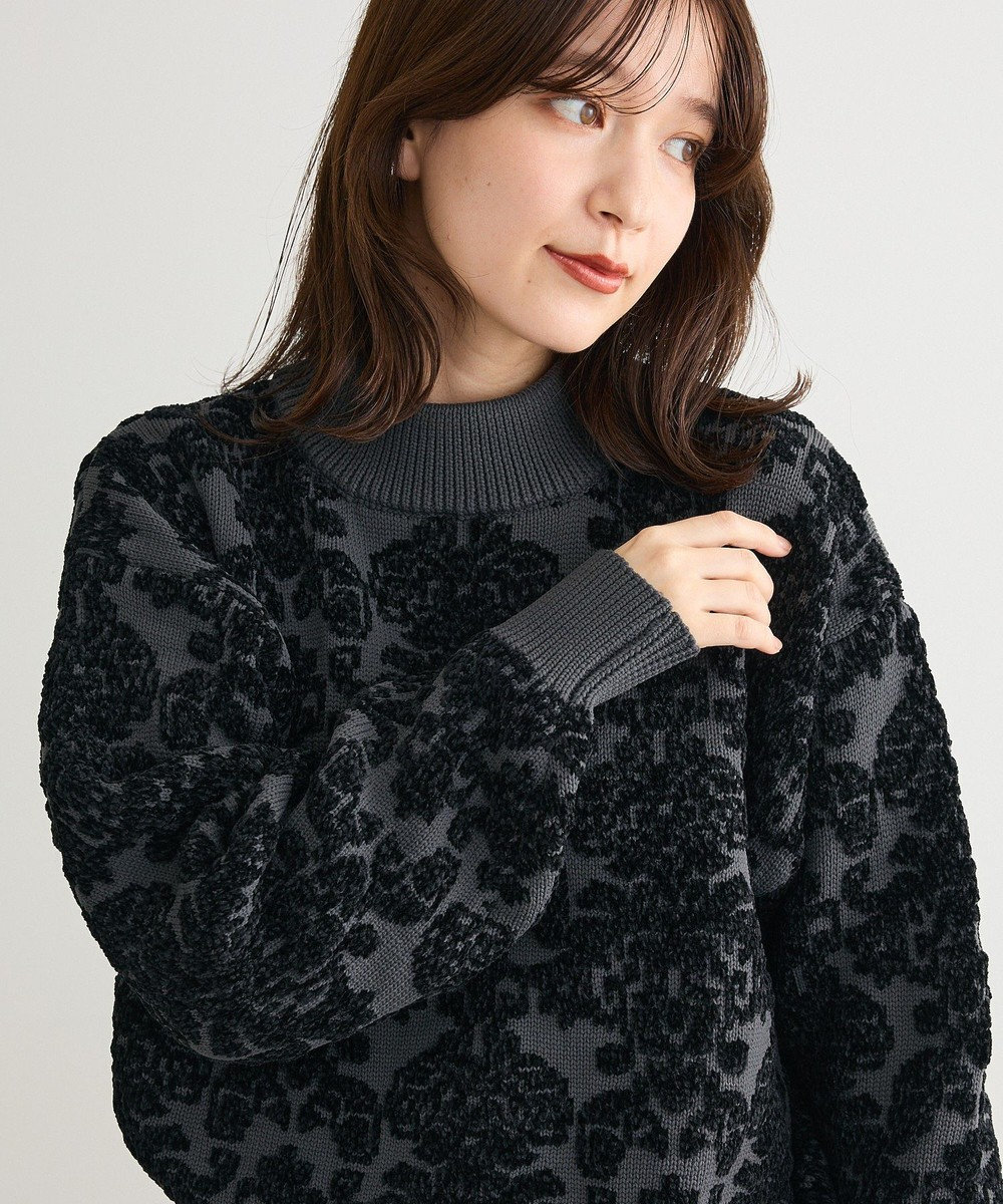 Green Parks ・ｓｗｉｎｇ　ｂｙ　アラベスクジャカードニット 