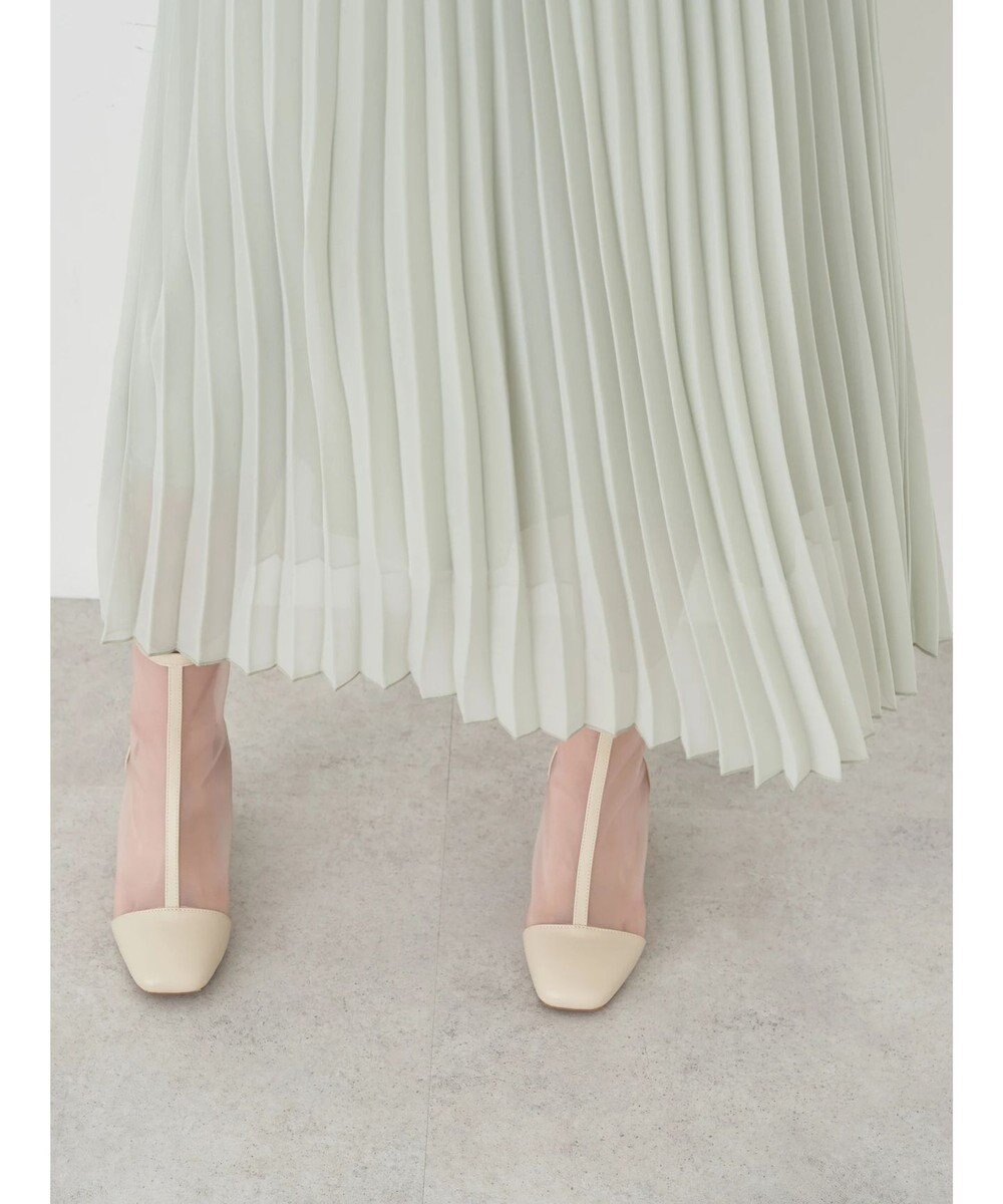 earth music&ecology すきな丈シフォンプリーツスカート 