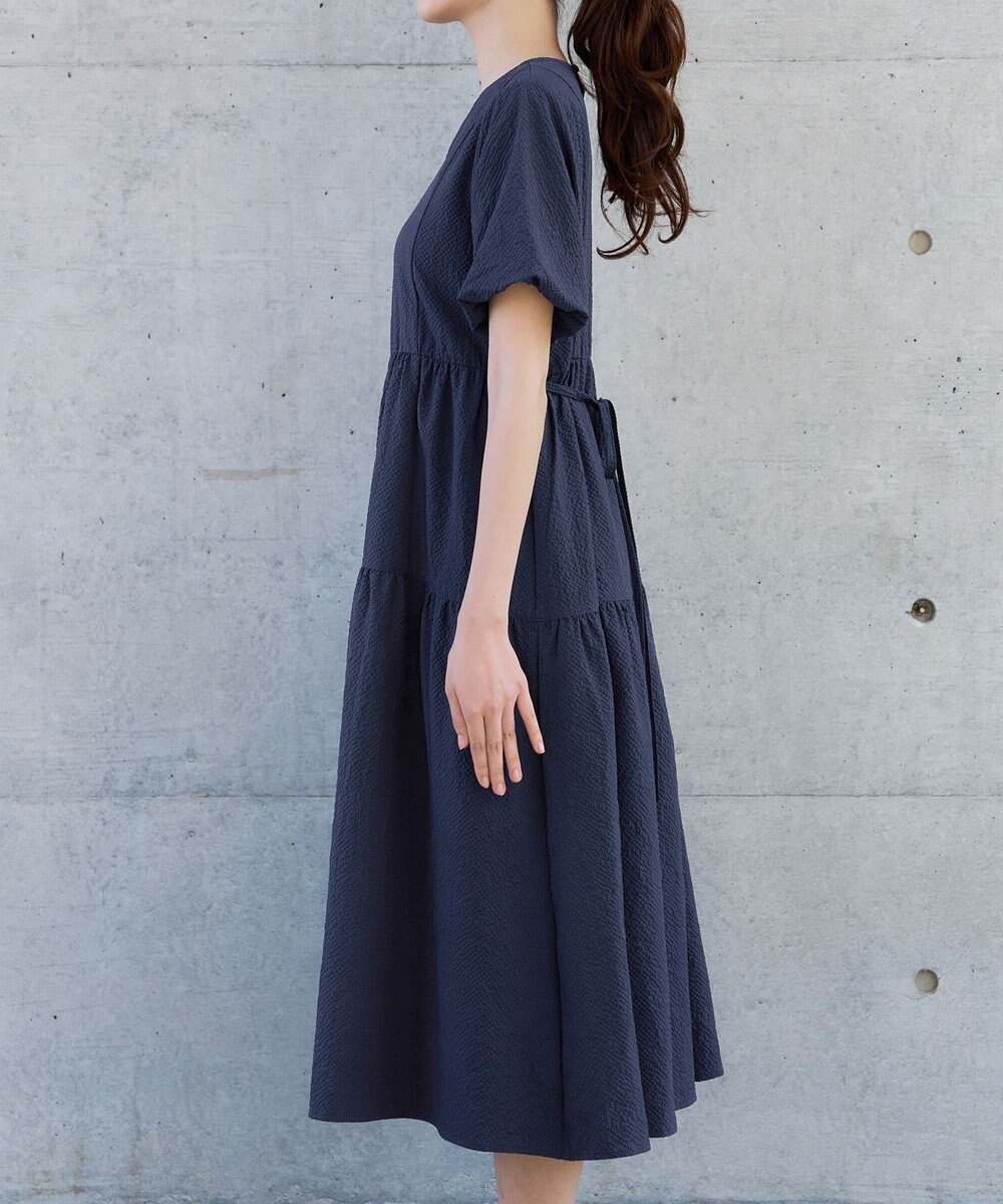 Tiaclasse リップルティアードワンピース 