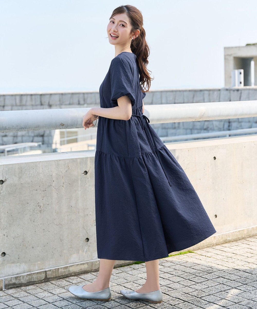 Tiaclasse リップルティアードワンピース 