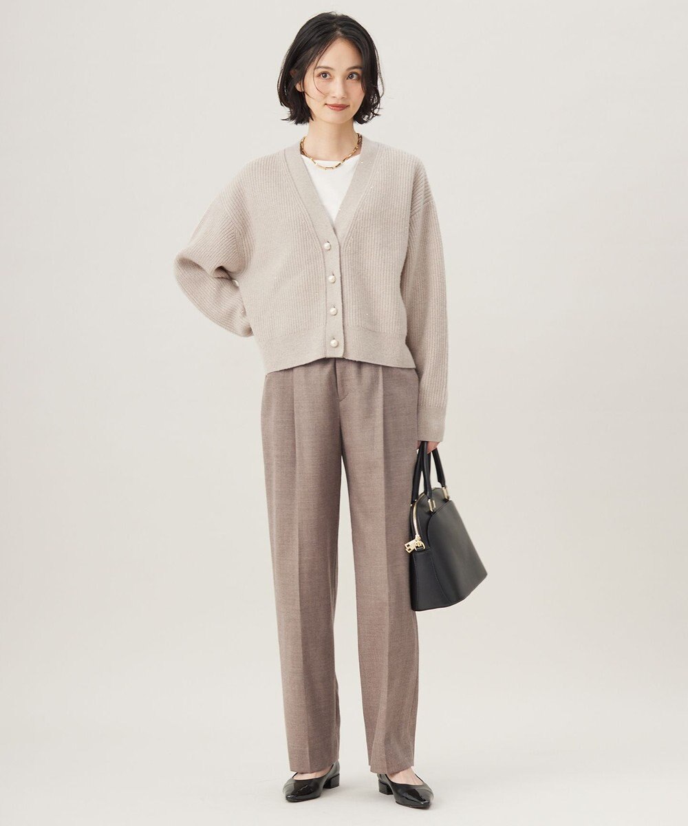 自由区 【洗える】ブラウスライクジャージー カットソー 