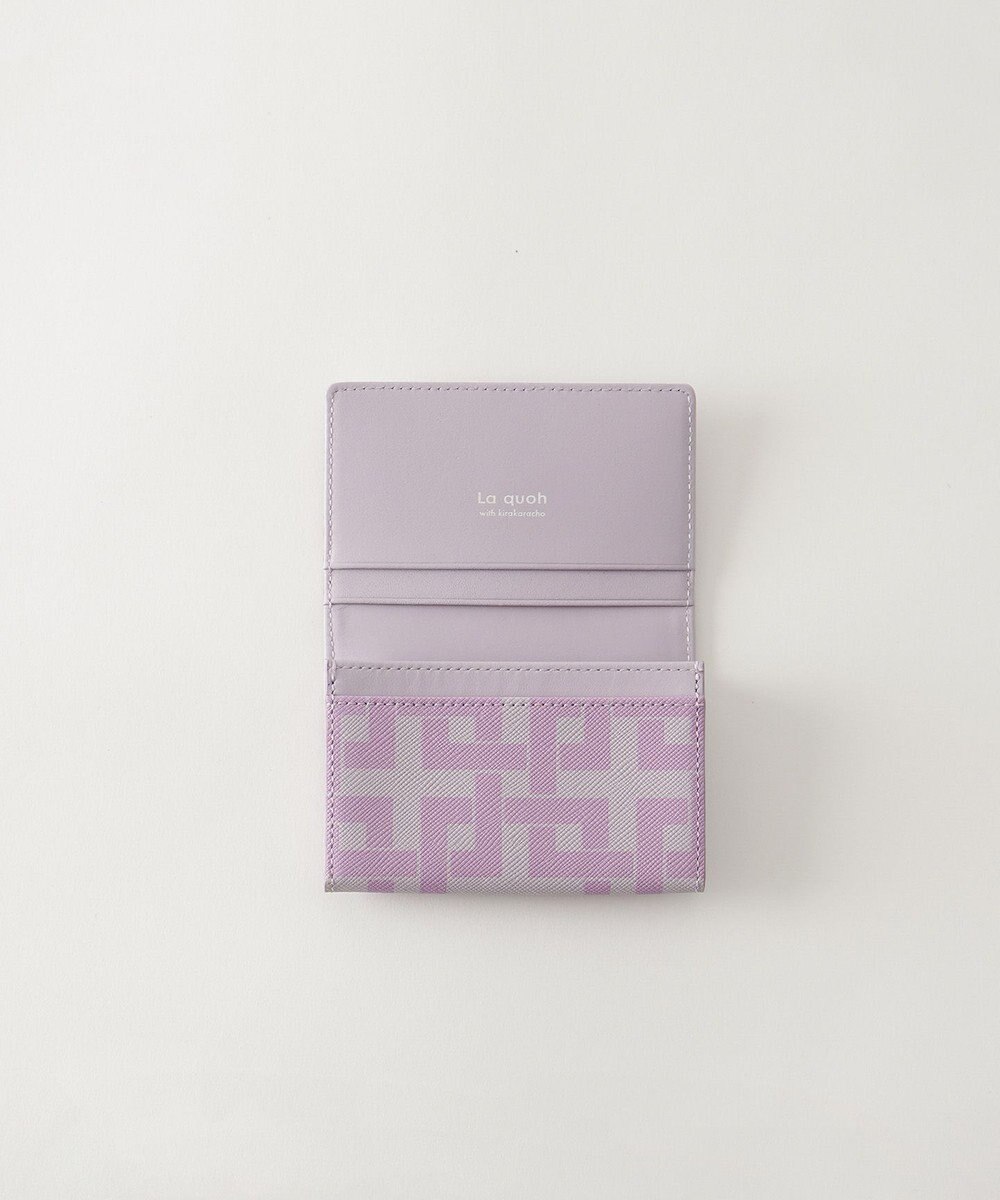 MIYABIYA La quoh with kirakaracho 角つなぎ プリントレザー 名刺入れ 
