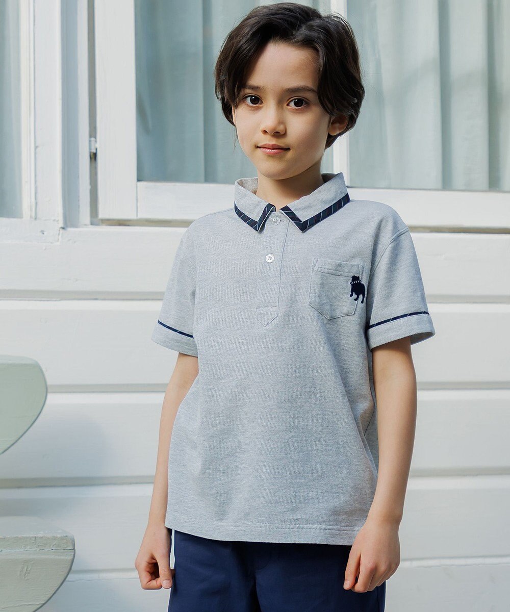 J.PRESS KIDS 【140-170cm】 T/Cライト鹿の子ポロシャツ 