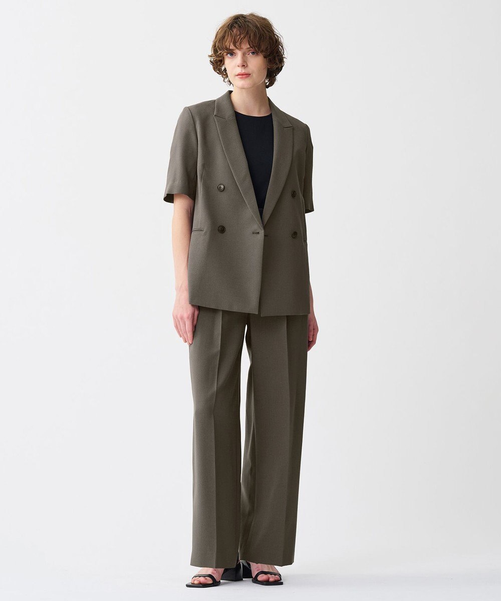 uncrave 【佐藤晴美さん着用】ウォッシャブルドライサップ ワイドパンツ(サスペンダー付き) 