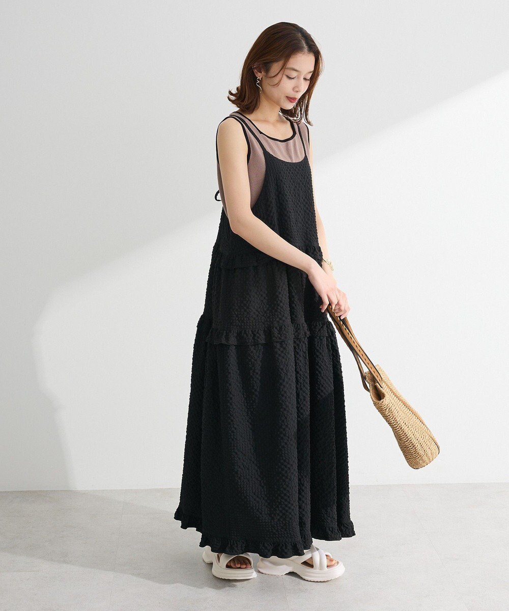 Green Parks ・Petit Fleur フリルティアードキャミワンピ 