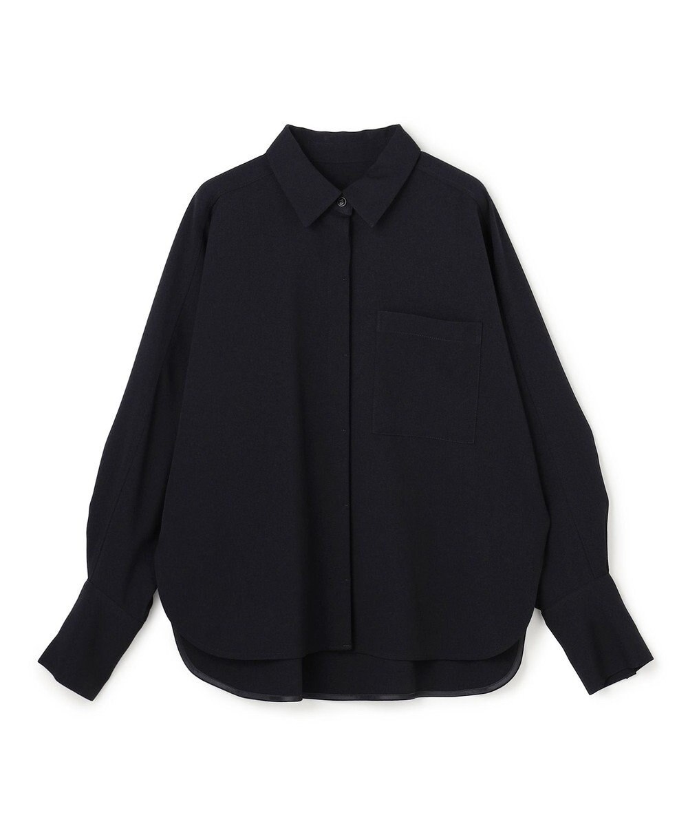 uncrave ウォッシャブルウールライクツイル ドルマンシャツ 