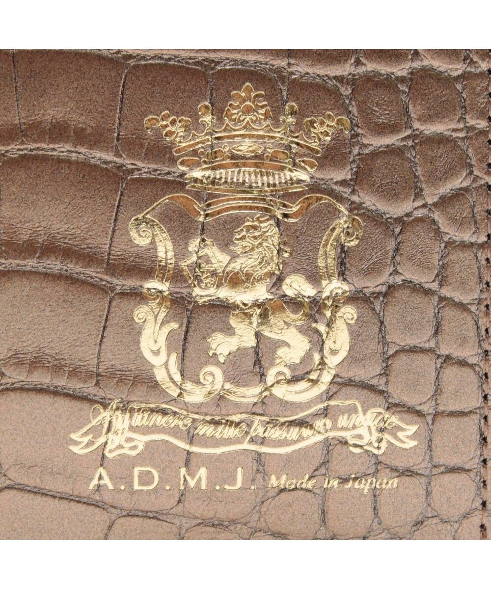 A.D.M.J. 【牛革】クロコ型押し/ロングウォレット 