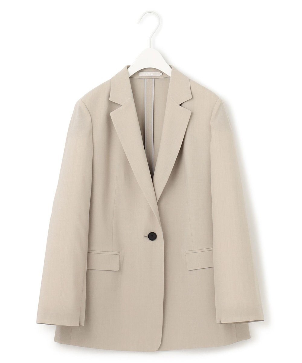 ICB 【洗える】 サマーウールトロ テーラードジャケット 