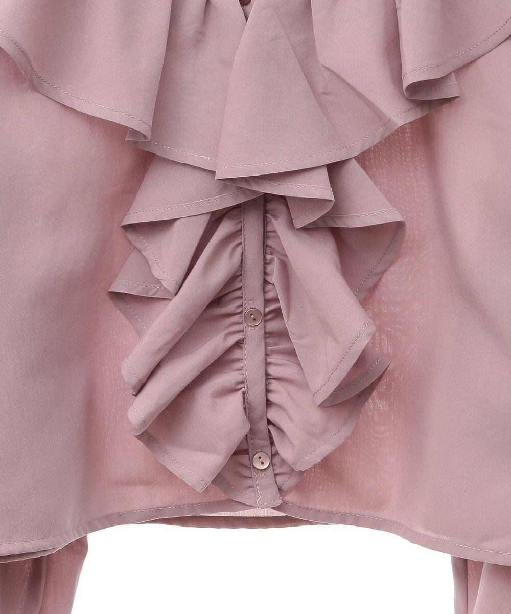 earth music&ecology ラッフルフリルシャツ 