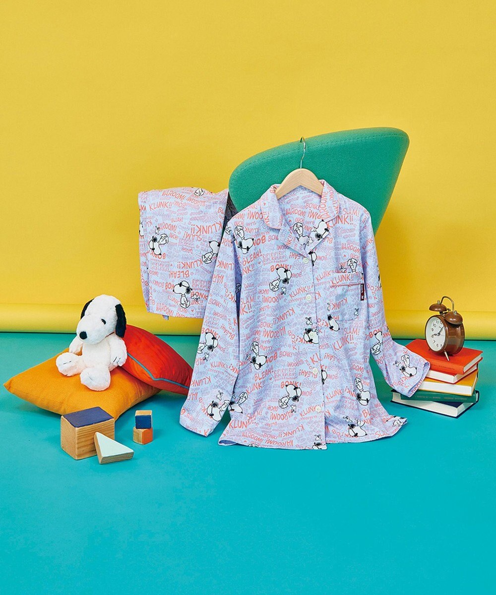 WACOAL ワコール_リラックス＆スリープ パジャマ 長袖 長ズボン オーガニックコットン100%(本体) PEANUTS スヌーピー レディース FDX552 /ワコール 