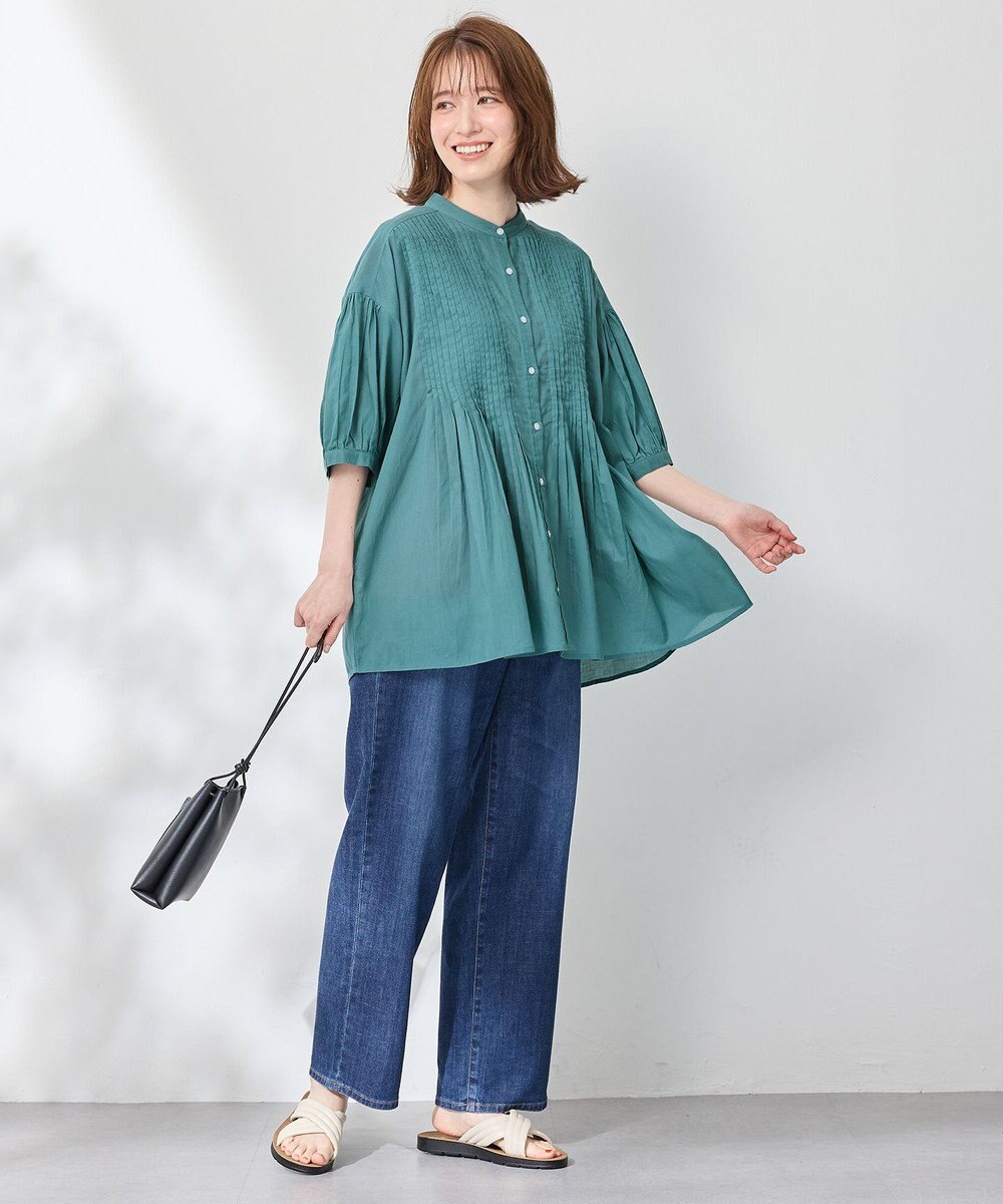 ANY ピンタックブラウス 