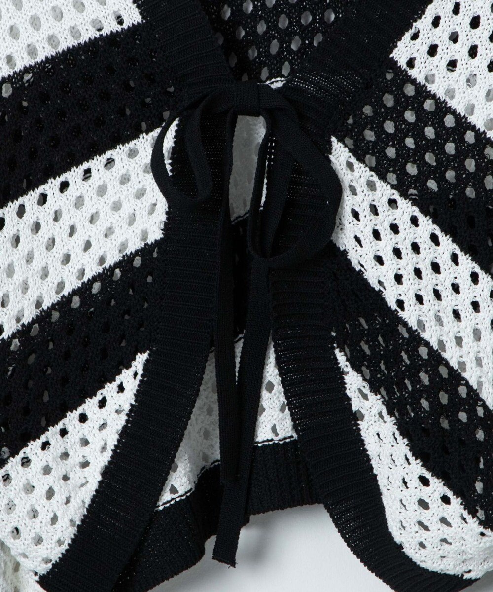 WEGO 【紫外線対策/手洗い可】メッシュリボンボレロ 