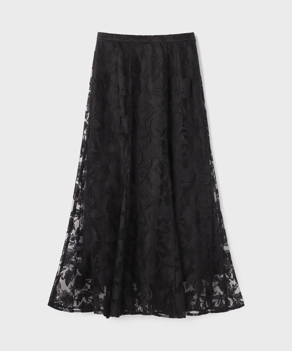 GRACE CONTINENTAL エンブロイダリーフレアスカート 