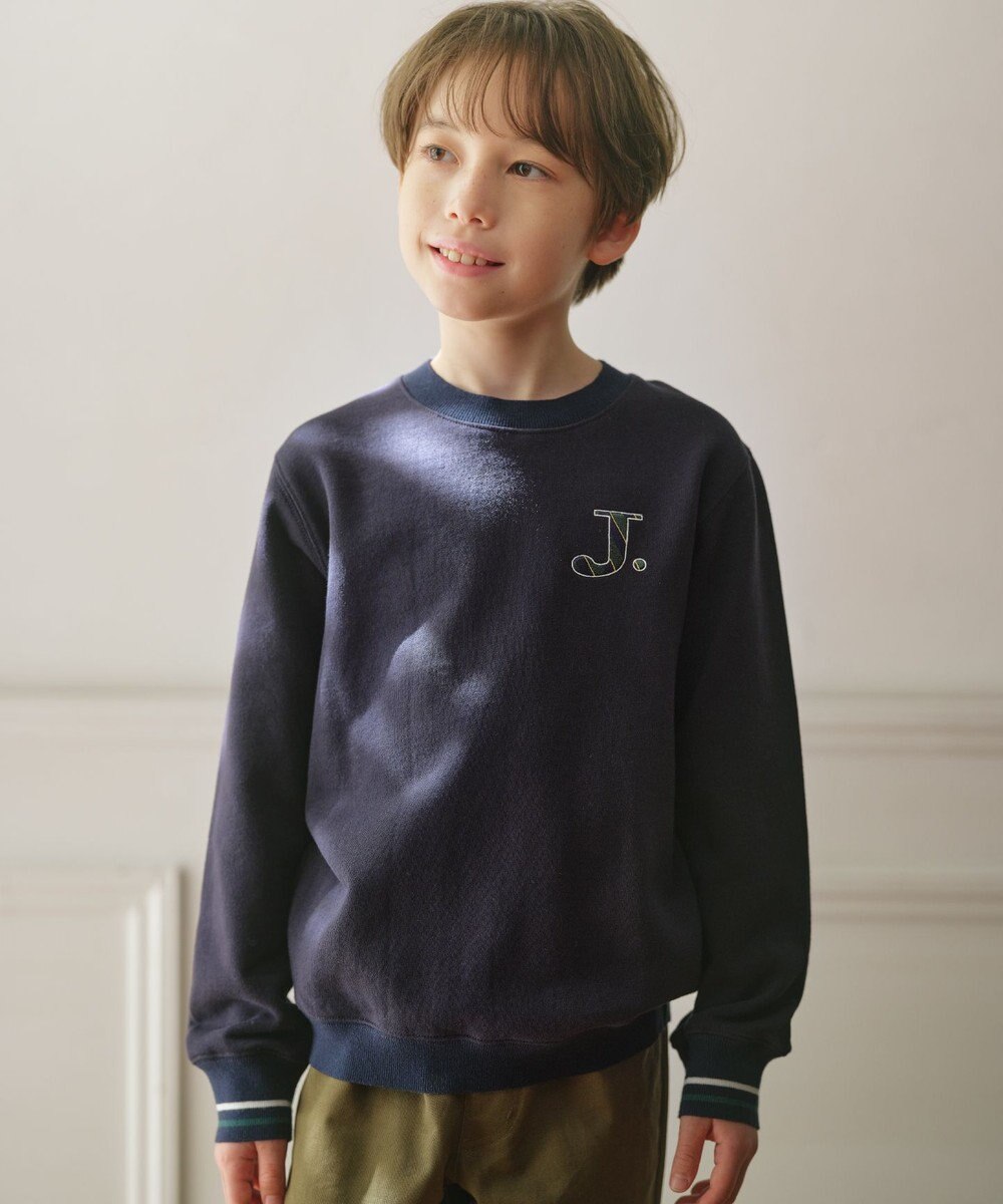 J.PRESS KIDS 【100-130cm】J. レジメンストライプ ロゴ トレーナー 