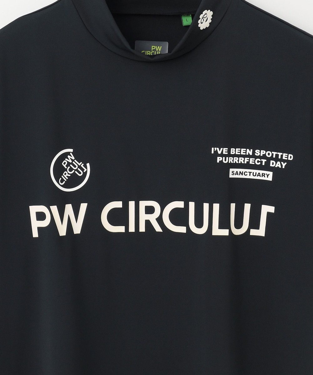 PW CIRCULUS 【MEN】【ストレッチ】ロゴ モックネック シャツ 