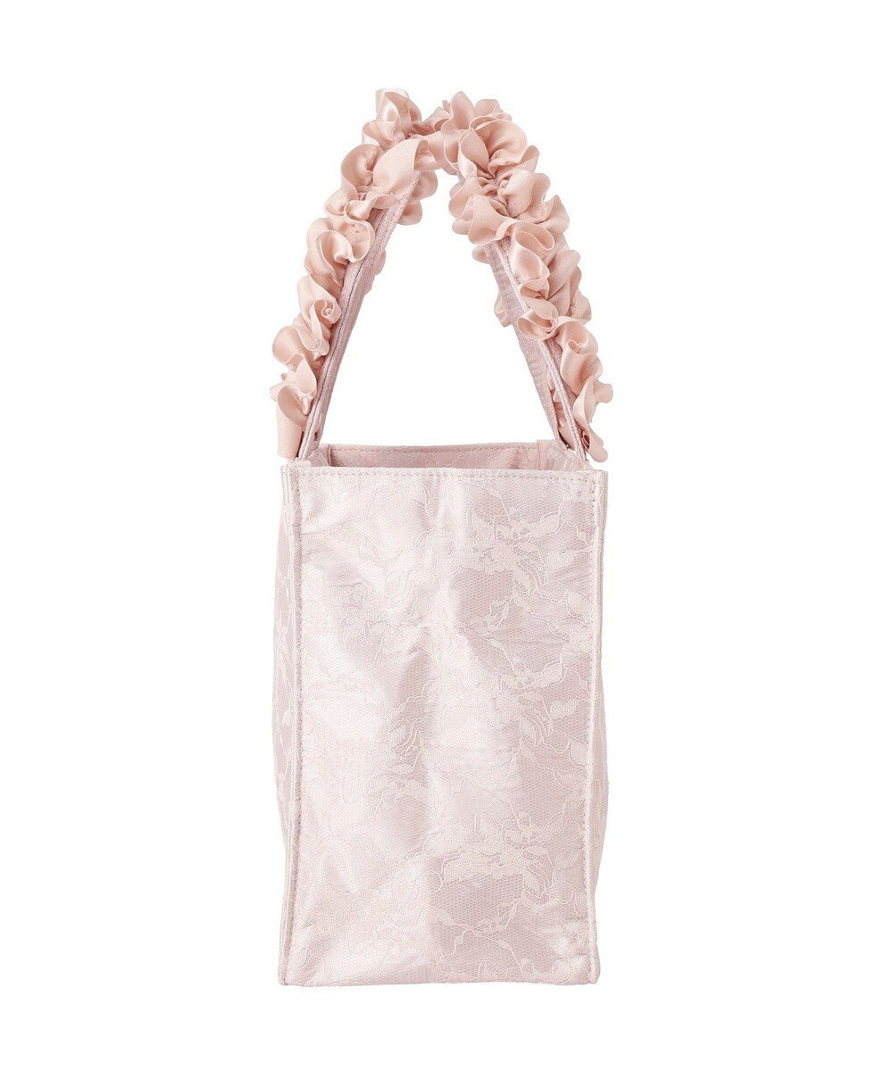 Maison de FLEUR レースフリルハンドルスクエアトートSバッグ 