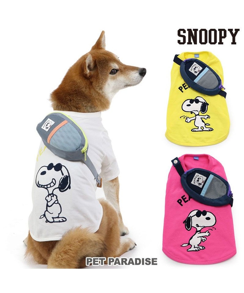 PET PARADISE スヌーピージョークール  お揃い Ｔシャツ 【中型犬】【大型犬】 イエロー ホワイト ピンク ピンク