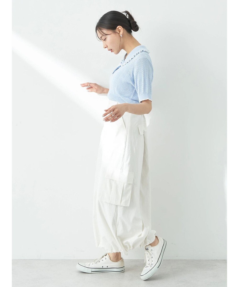 earth music&ecology フリルニットポロ 