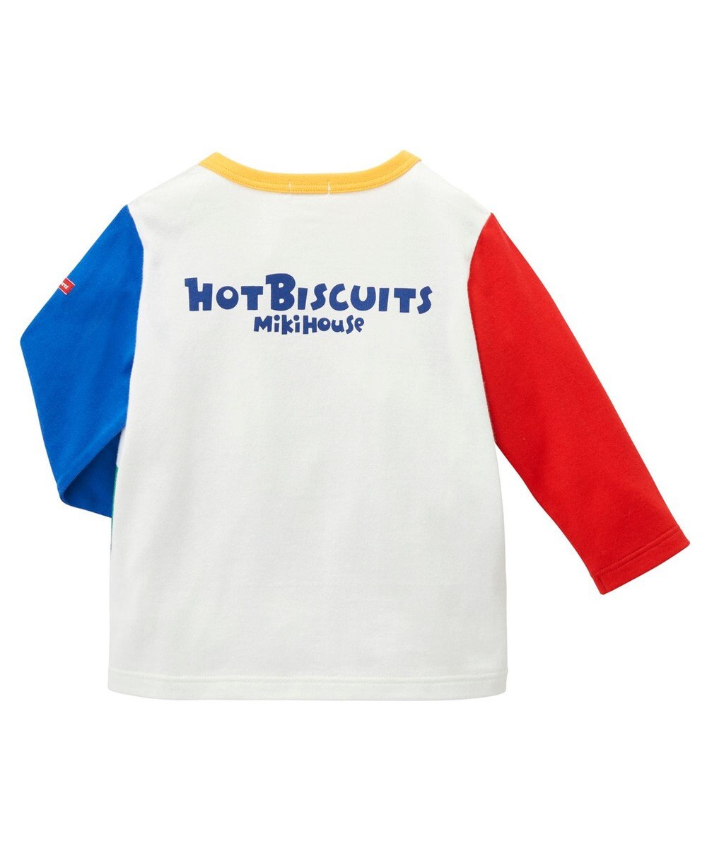 MIKI HOUSE HOT BISCUITS 【80-120cm】 ロゴ×キャラクター 長袖Tシャツ 