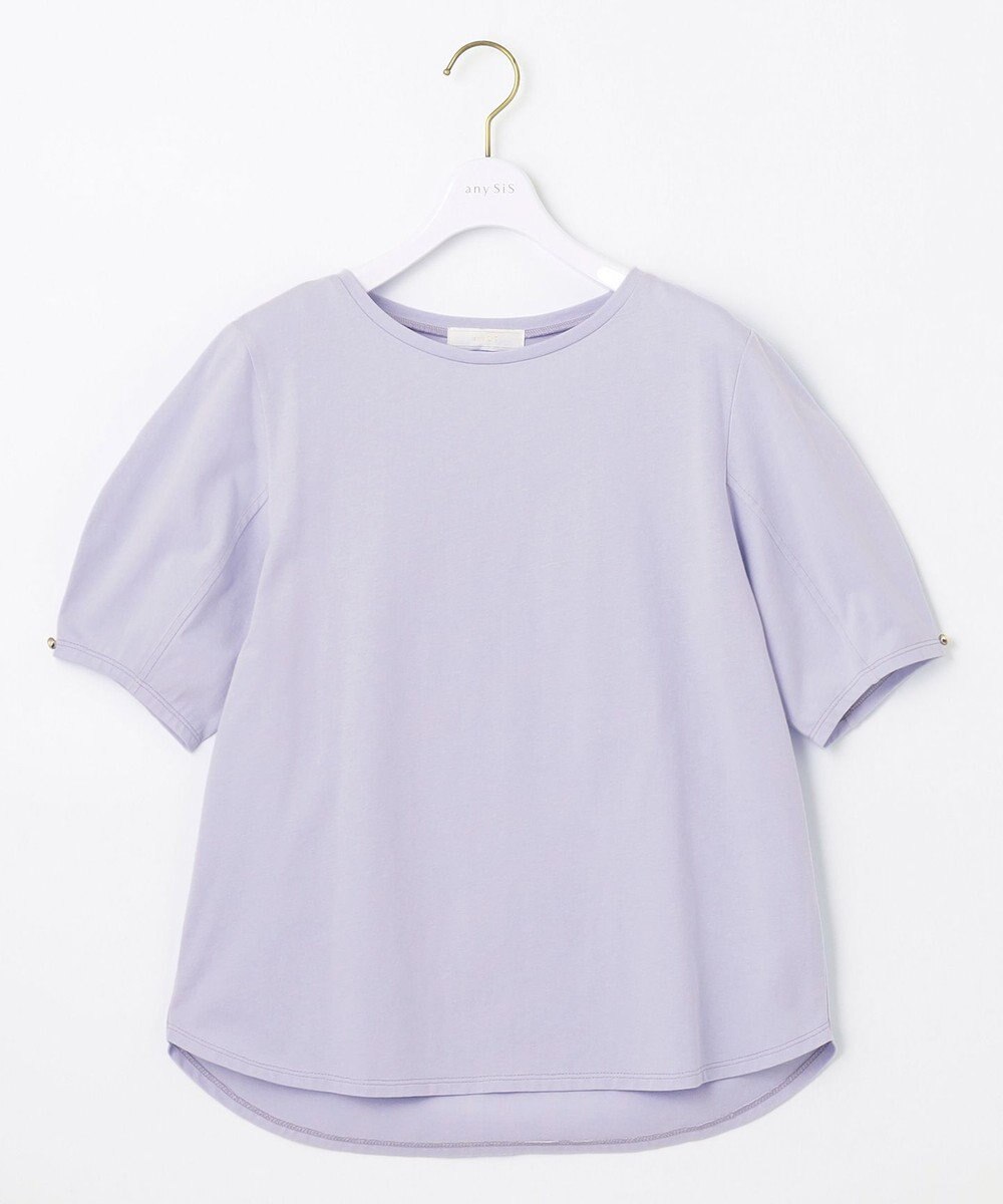 ANY SIS 【汗ジミ防止・UVケア】アーモンドスリーブ カットソー 