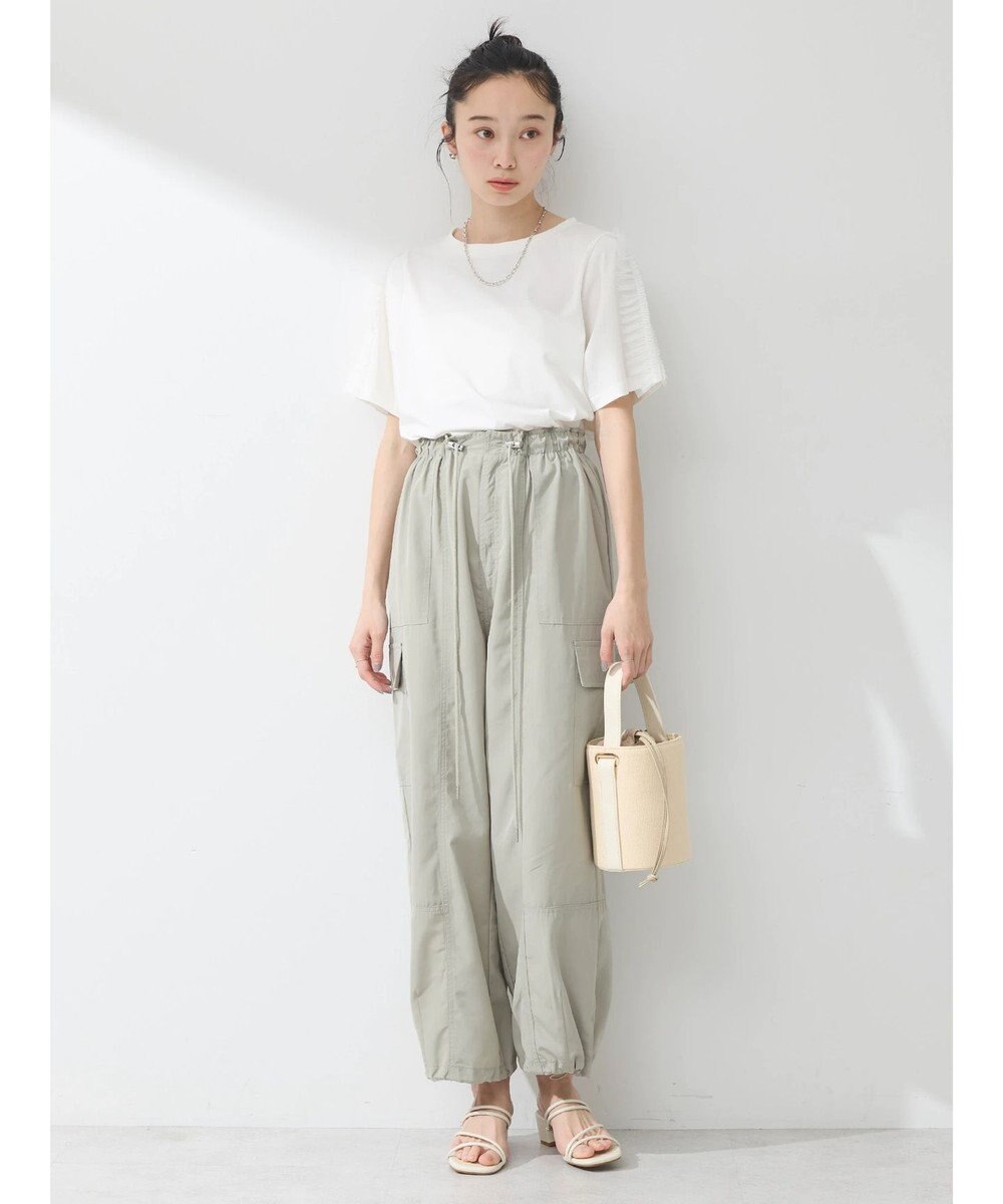 earth music&ecology チュールフリルプルオーバー 