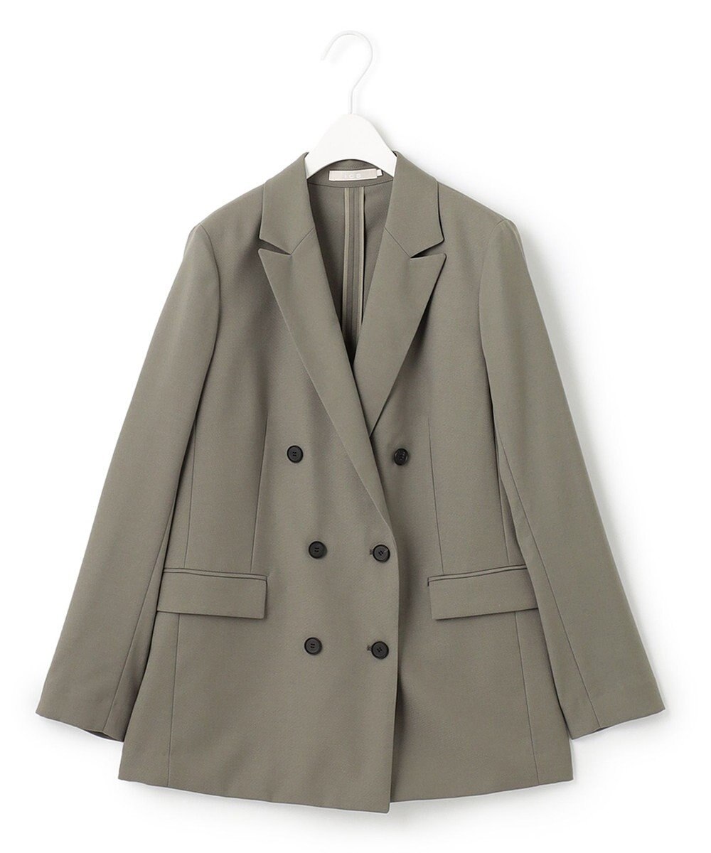 ICB 【新色追加・洗える】 ウールマットウース ダブル前ジャケット 