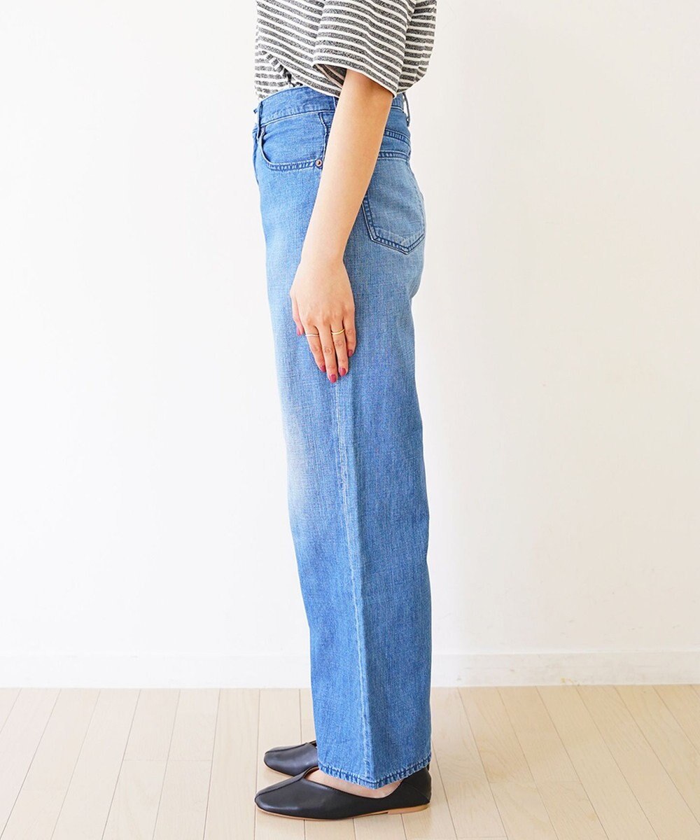 caqu FS linen wide flare リネンワイドフレアデニム 