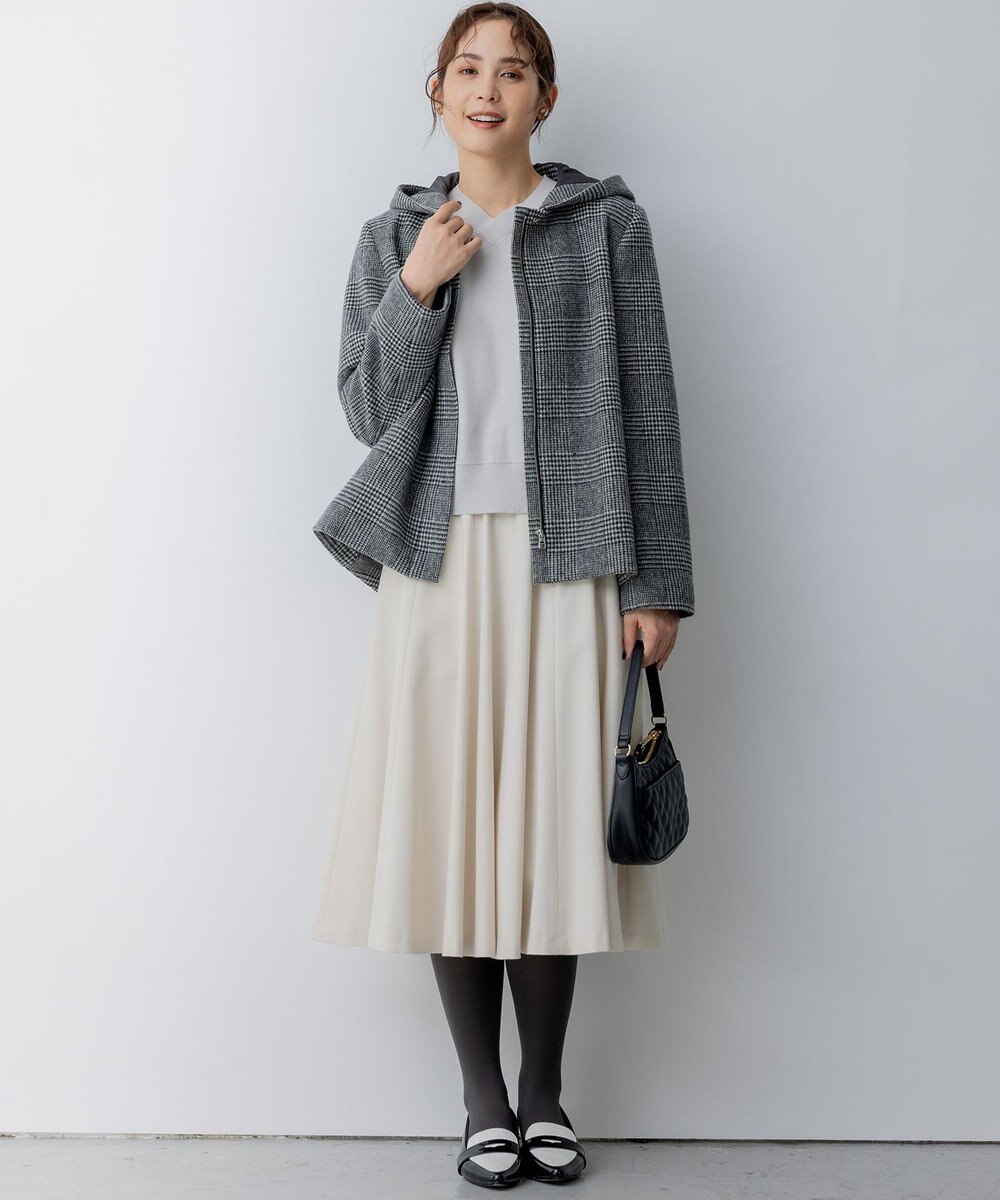 組曲 2WAYショートビーバー フーテッドコート 