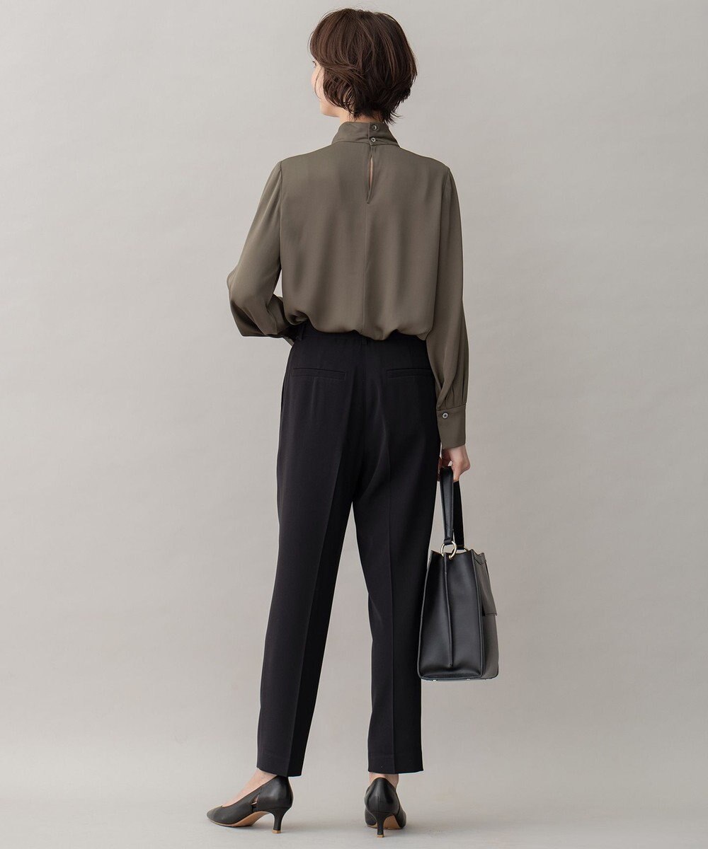 自由区 【XSサイズ～/洗える】ダブルフェイススーティング テーパードパンツ 