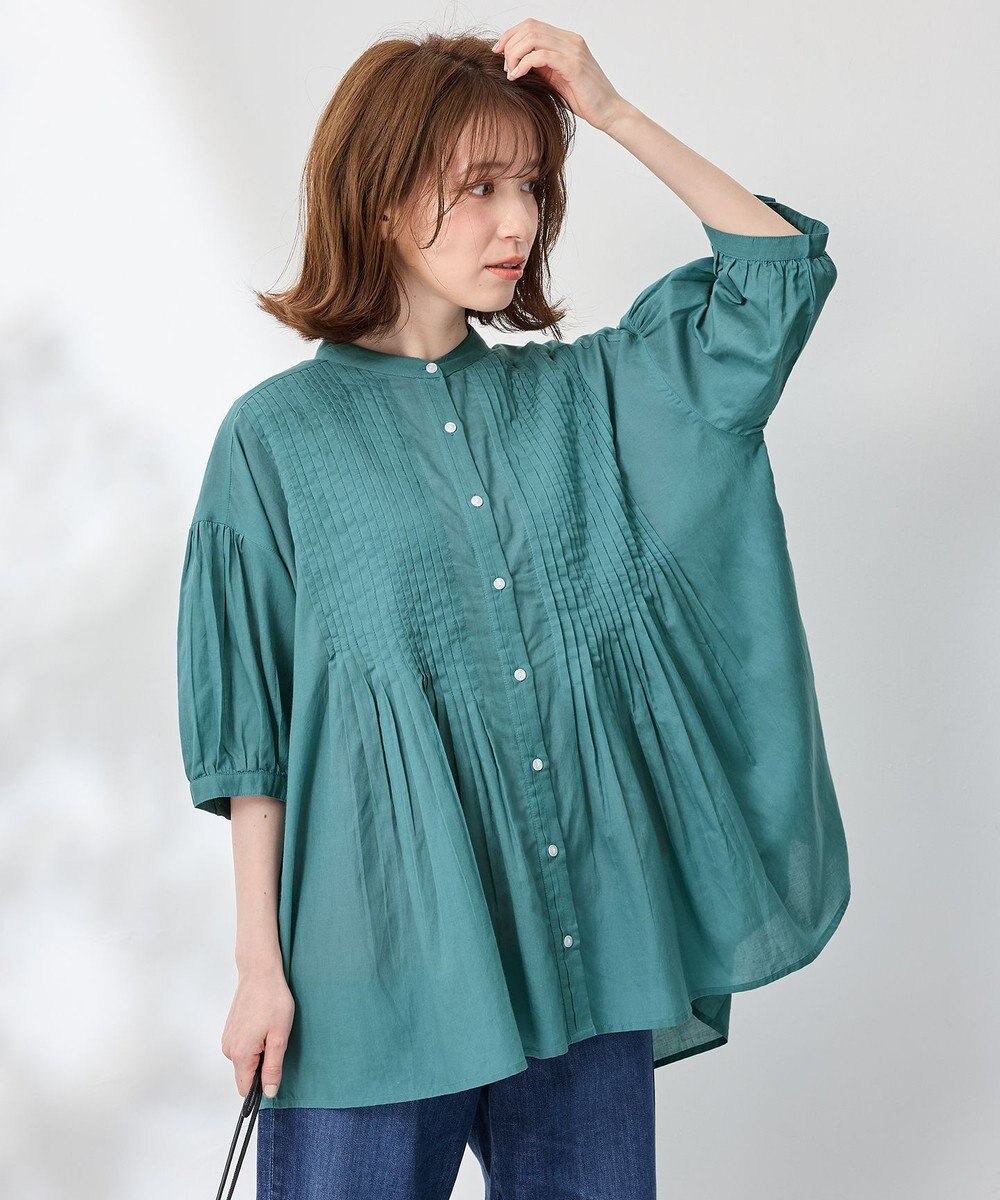 ANY ピンタックブラウス 