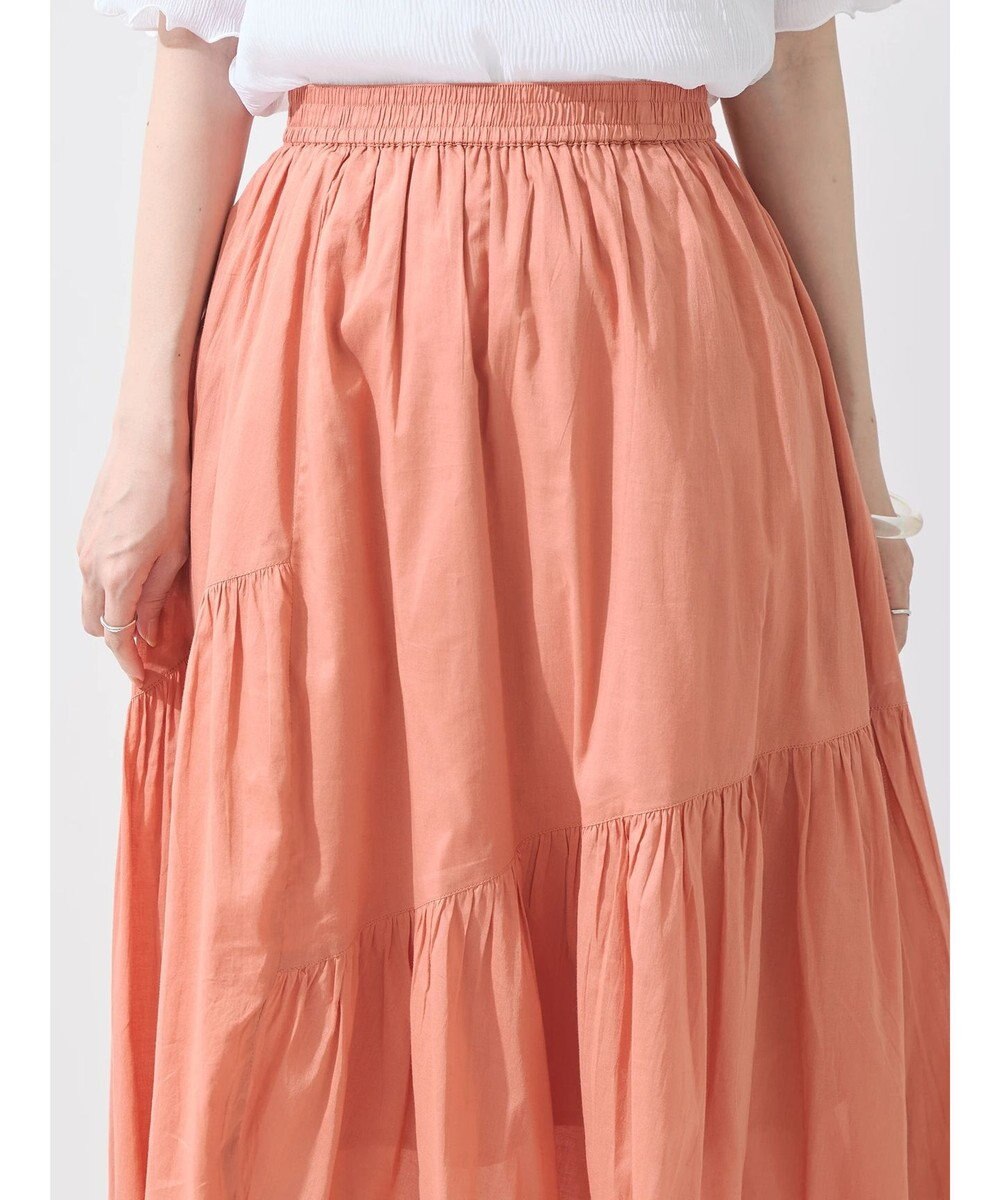 earth music&ecology コットンボイルランダム切替フレアスカート 