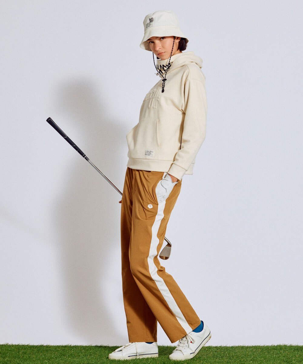 PW CIRCULUS 2025 NEW！【手洗い洗濯可】【WOMEN】スエードライク デタッチャブルフーディ ゴルフウェア レディース 