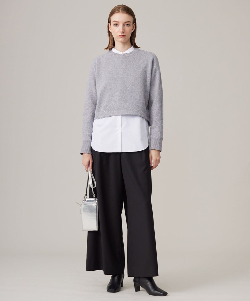 ICB 【洗える】ソフトカシミヤミックス ラメノットヤーンニット 